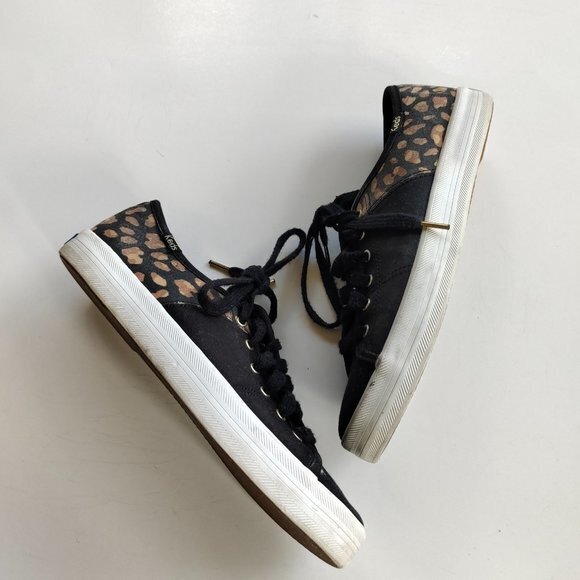 Keds‎ Leopard Kickstart 50/50 Canvas Lace Sneakers Dream Foam Womens Size 7.5 M - Picture 4 of 11